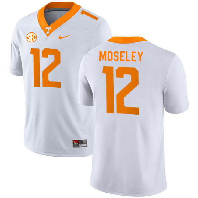 Tennessee Volunteers #12 Emmanuel Moseley College Football Jerseys Stitched Sale-White